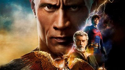 "Black Adam" y los héroes de la Justice Society en el afiche oficial de la película