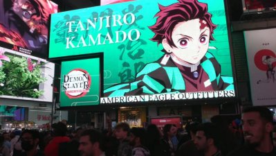 La gigantesca intervención de "Kimetsu no Yaiba" en Times Square